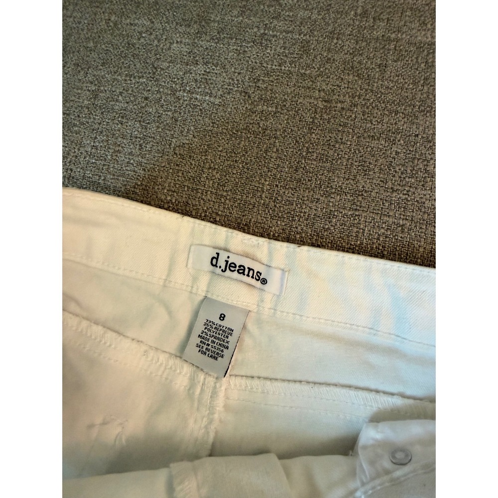 d.jeans Womens White Skinny Denim Jeans Size 8 Stretch Cotton Blend - Picture 3 of 8